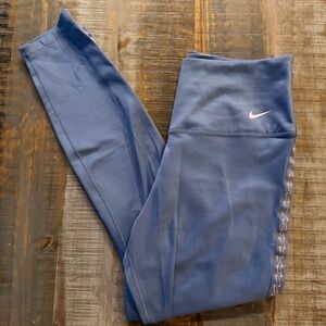 Nike Women’s Leggings in Blue with White Logo